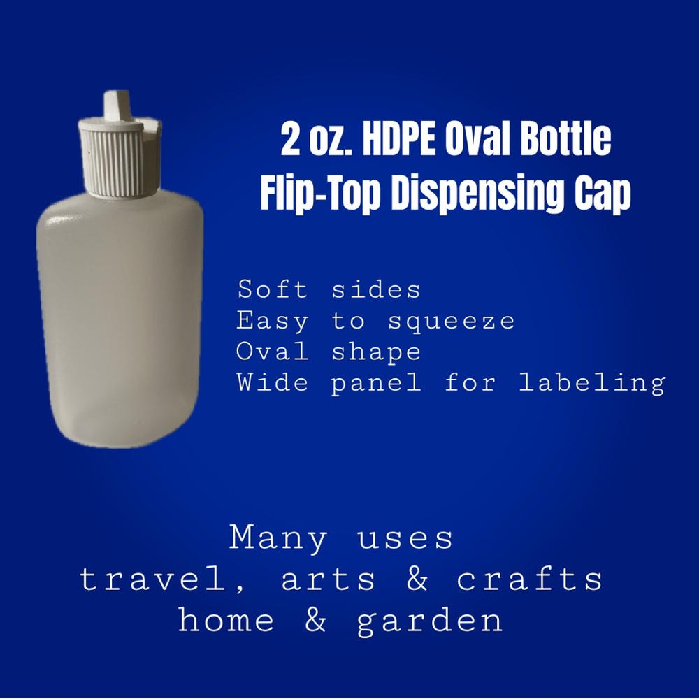 [5] 2 oz bundle of plastic bottles with top